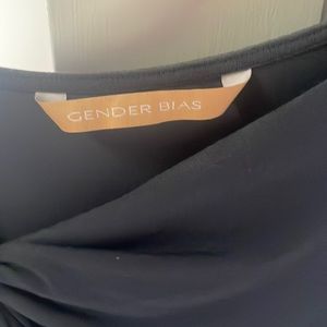 Gender Bias size small blue tunic with cutout detailing